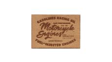 Nášivka štítek Motorcycle Engines, imitace semiše, nažehlovací, písková
