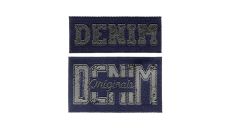 Nášivka štítek Denim/Originals, nažehlovací, modrá