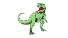 Nášivka dinosaurus, t-rex, velký, nažehlovací, zelená