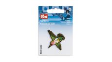 Nášivka kolibřík, nažehlovací, zelená/vícebarevná