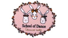 Nášivka škola tance, balet, samolepicí/nažehlovací, bílá/růžová