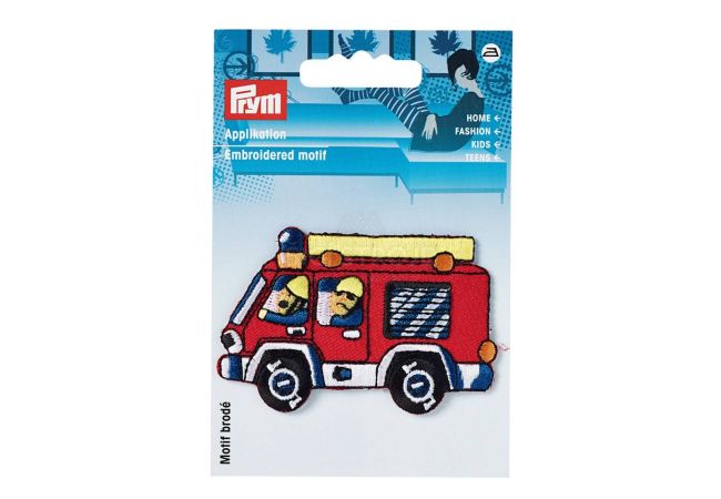 Nášivka hasičský vůz, nažehlovací, červená