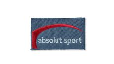Nášivka džínový štítek Absolut Sport, nažehlovací
