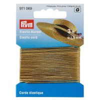 Elastická šňůrka, 1,5 mm, zlatá, 3 m
