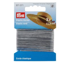 Elastická šňůrka, 1,5 mm, stříbrná, 3 m