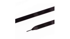 Ploché tkaničky saténové, 15 mm, 100 cm, černé