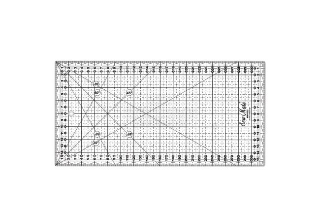 Rastrové pravítko pro patchwork 16x32cm, černé TEXI 4065