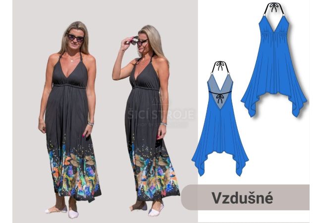 Střih Lážo-plážo dámské šaty