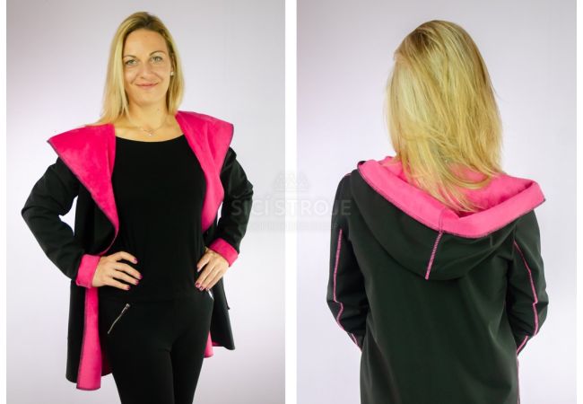 Střih Cardigan s kapucí dámský cardigan 170 cm