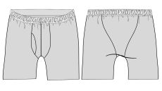 Střih boxerky volného střihu pánské prádlo