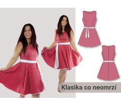 Střih Retro dámské šaty 170 cm