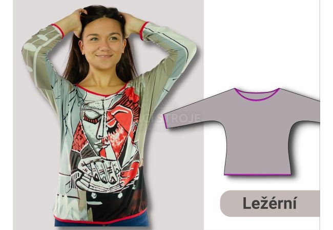 Střih Netopýr dámské tričko 170 cm