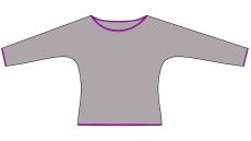 Střih Netopýr dámské tričko 170 cm