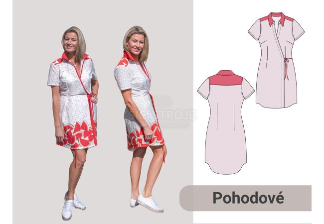 Střih Alena dámské košilové šaty 170 cm