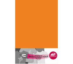 Hladká nažehlovací fólie - 20 x 30 cm - oranžová