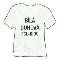 Glitrová hrubá nažehlovací fólie POLI-TAPE Craft - bílá duhová