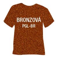 Glitrová hrubá nažehlovací fólie POLI-TAPE Craft - bronzová