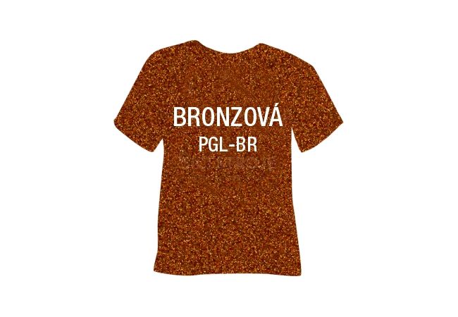 Glitrová hrubá nažehlovací fólie POLI-TAPE Craft - bronzová