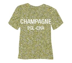 Glitrová hrubá nažehlovací fólie POLI-TAPE Craft - champagne