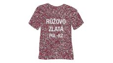 Glitrová hrubá nažehlovací fólie POLI-TAPE Craft - růžovo-zlatá