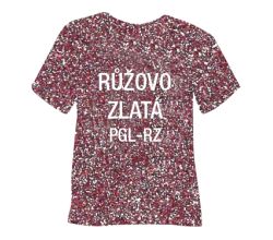 Glitrová hrubá nažehlovací fólie POLI-TAPE Craft - růžovo-zlatá