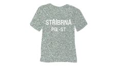 Glitrová hrubá nažehlovací fólie POLI-TAPE Craft - stříbrná
