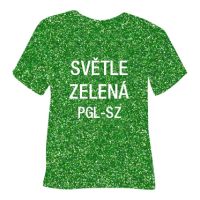 Glitrová hrubá nažehlovací fólie POLI-TAPE Craft - světle zelená