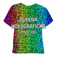 Duhová holografická hladká nažehlovací fólie POLI-TAPE Craft