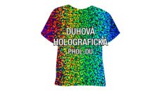 Duhová holografická hladká nažehlovací fólie POLI-TAPE Craft