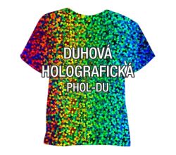 Duhová holografická hladká nažehlovací fólie POLI-TAPE Craft