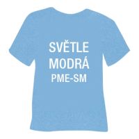 Metalická hladká nažehlovací fólie POLI-TAPE Craft - světle modrá