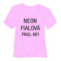 Neonová glitrová hrubá nažehlovací fólie POLI-TAPE Craft - fialová