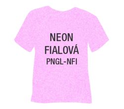 Neonová glitrová hrubá nažehlovací fólie POLI-TAPE Craft - fialová