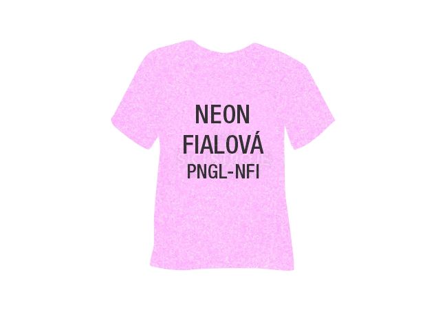 Neonová glitrová hrubá nažehlovací fólie POLI-TAPE Craft - fialová