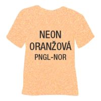 Neonová glitrová hrubá nažehlovací fólie POLI-TAPE Craft - oranžová