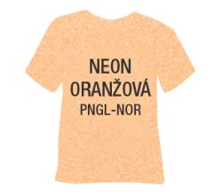 Neonová glitrová hrubá nažehlovací fólie POLI-TAPE Craft - oranžová