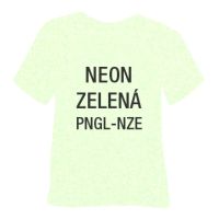 Neonová glitrová hrubá nažehlovací fólie POLI-TAPE Craft - zelená