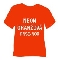 Neonová semišová hrubá nažehlovací fólie POLI-TAPE Craft - oranžová