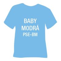 Semišová hrubá nažehlovací fólie POLI-TAPE Craft - baby modrá