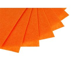 Filc na vyšívání, látková plsť, arch 20 x 30 cm, 1 ks - P040 oranžová