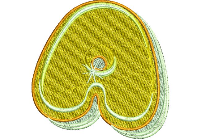 Výšivka písmeno A - varianta 2