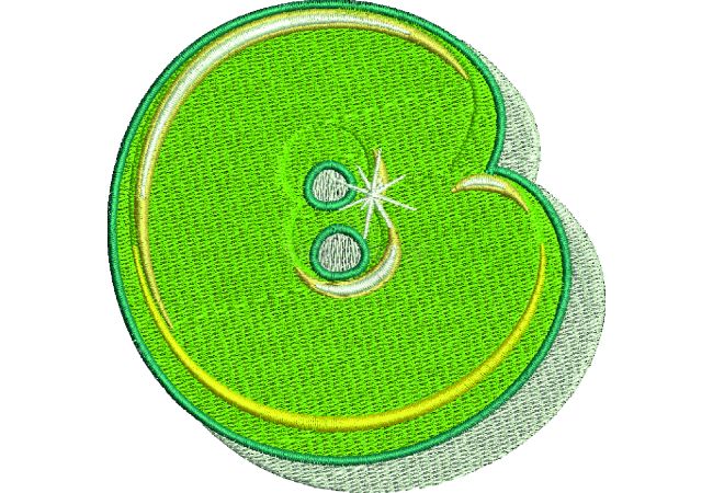 Výšivka písmeno B - varianta 2