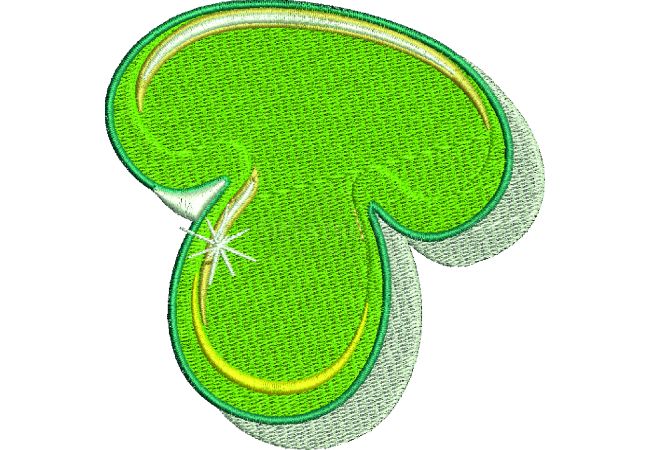 Výšivka písmeno T - varianta 2
