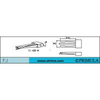 Žehlící tvarovka hlavní, trojitá pro žaket PRIMULA FJ