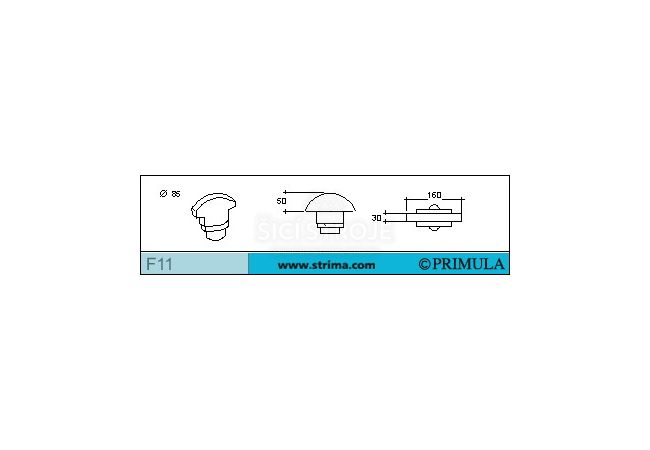 Žehlící tvarovka boční (kopýtko) PRIMULA F11