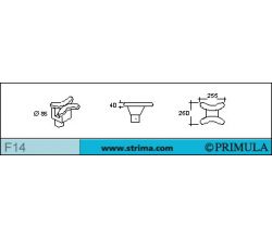 Žehlící tvarovka boční pro ramenové švy PRIMULA F14