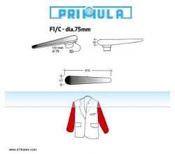 Žehlící rukávník s vyhříváním PRIMULA F1/C - pr. 75mm