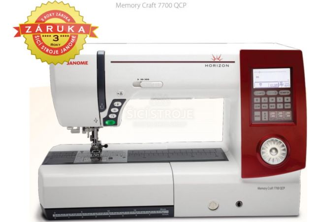 JANOME MEMORY CRAFT 7700QCP HORIZON náhradní díly a servis