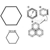 Šablony - babiččina zahrádka - hexagon 3/4