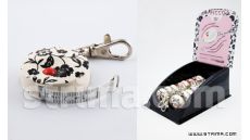PICCO DECOR B/W FLOWERS krejčovský metr svinovací, oboustranný, 150 cm